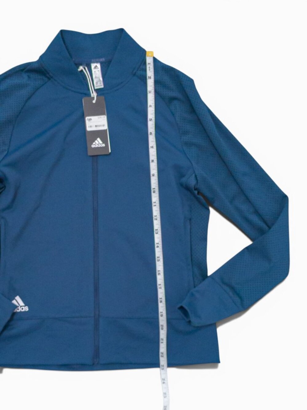 Adidas Crew-Navy Perforated Full-Zip Golf Jacket | NWT Women’s S - Picture 11 of 16
